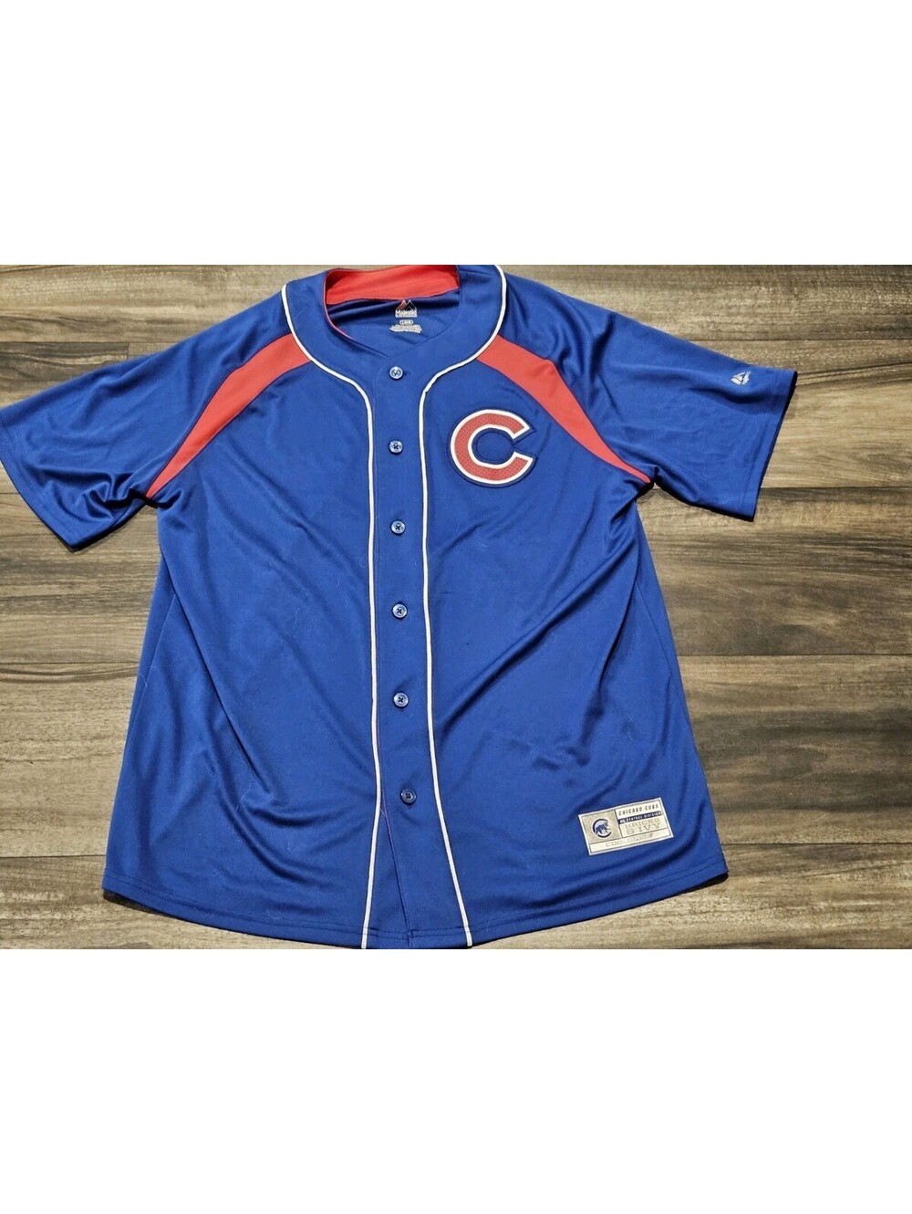 NEW MLB CHICAGO CUBS BRICKS AND IVY COOL BASE JERSEY SIZE L
